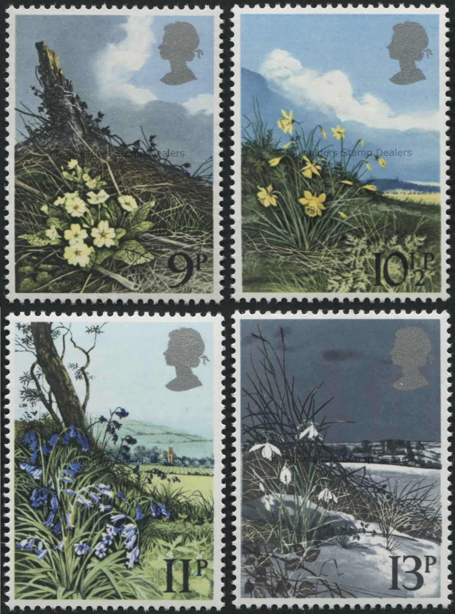 SG1079-1082 Set of 4 1979 Spring Flowers