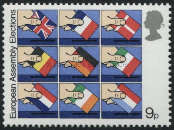 SG1083 9p Multicoloured 1979 Direct Elections