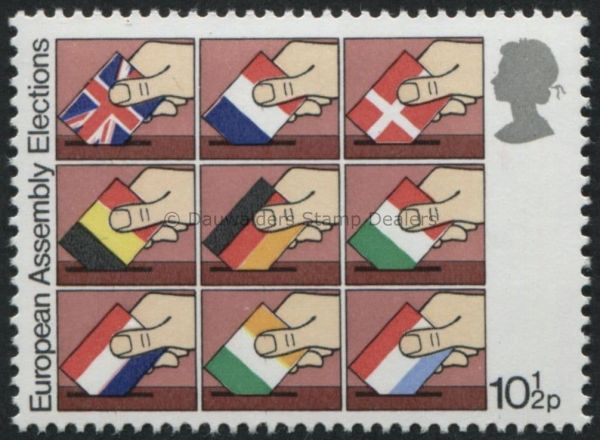 SG1084 10p Multicoloured 1979 Direct Elections