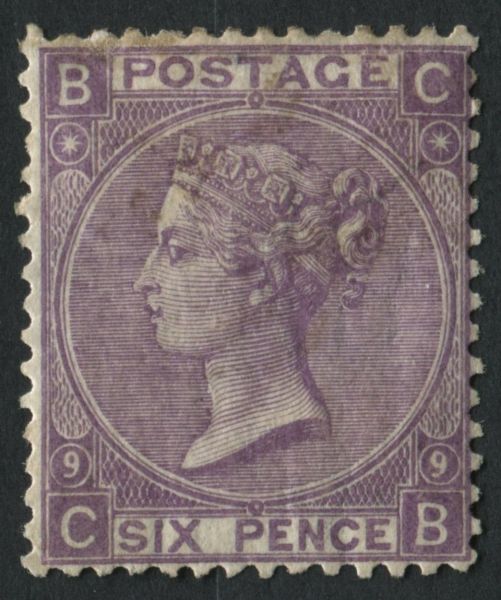 SG109 6d mauve plate 9 fine mint