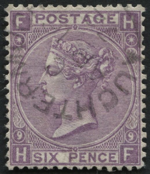 SG109 6d Mauve plate 9, lovely bright colour