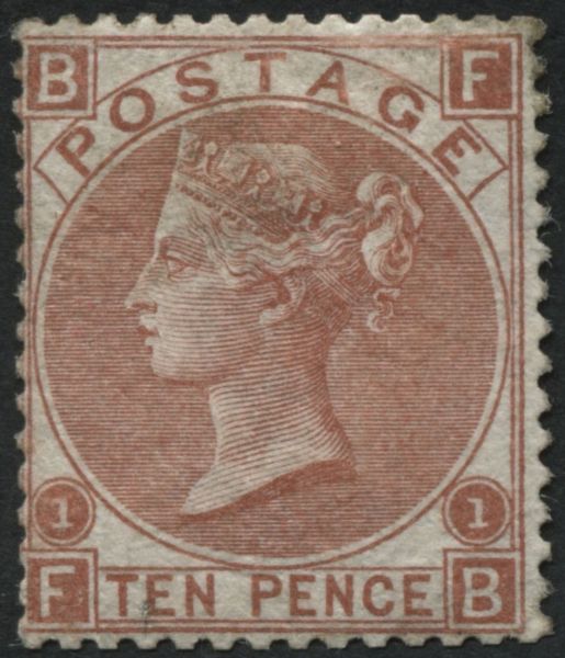 SG112 10d Red-Brown FB mint, re distributed gum