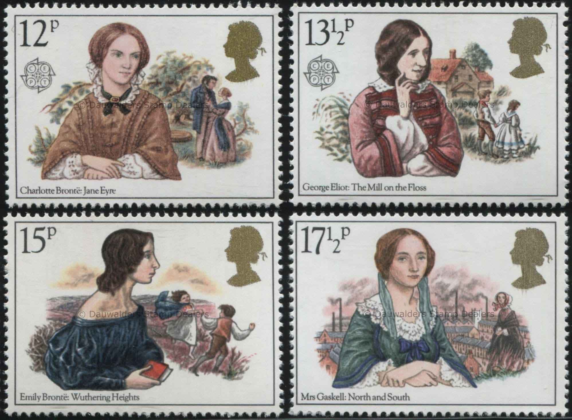 SG1125-1128 Set of 4 1980 Famous Authoresses