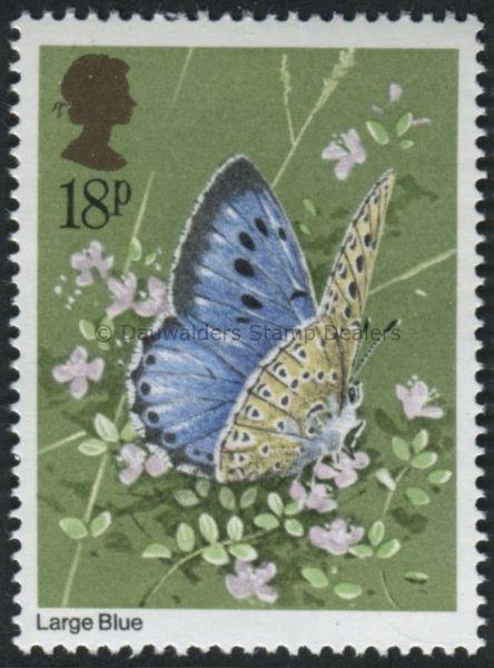 SG1152 18p Large Blue 1981 Butterflies