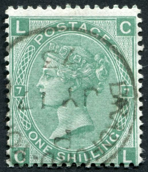 SG117 1/- plate 7, has a nice BRADFORD cds