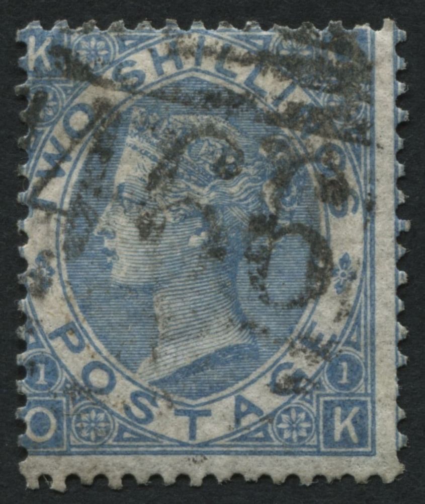 SG118 2/- Blue, F/U Liverpool light cancel