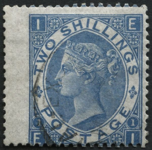 SG118 Two Shilling dull Blue EI, fine colour