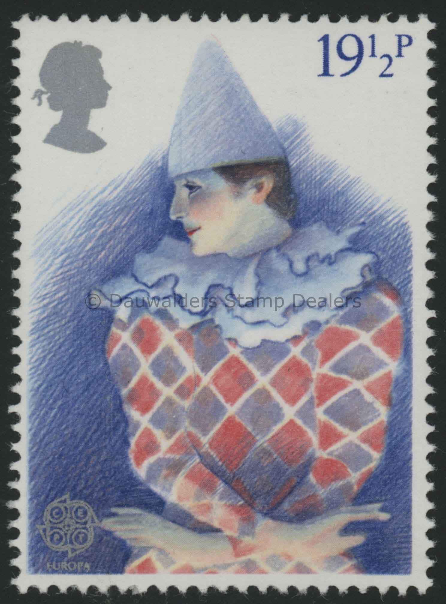 SG1184 19p Harlequin 1982 Europa (British Theatre)