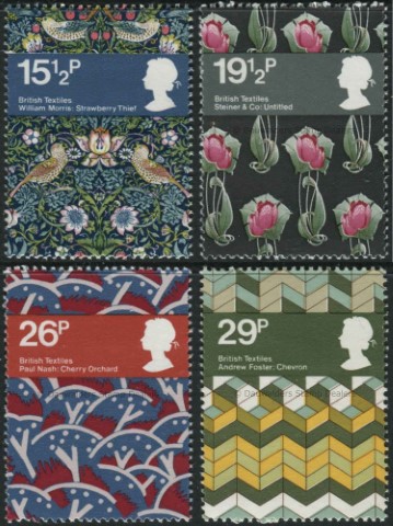 SG1192-1195 Set of 4 1982 British Textiles