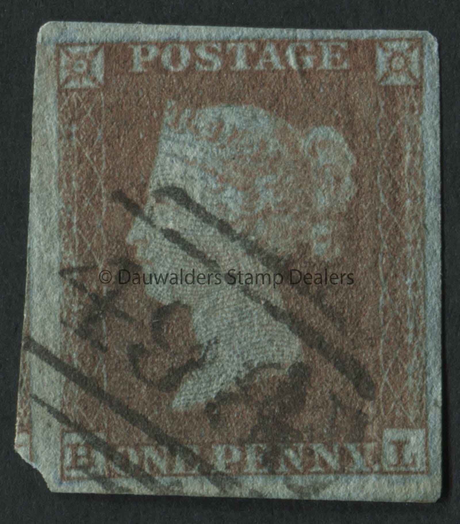 SG12 1d Orange Brown 3 margins