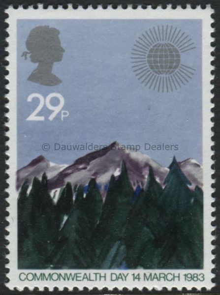 SG1214 29p Mountian Range 1983 Commonwealth Day