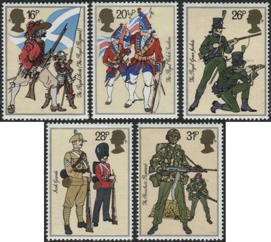 SG1218-1222 Set of 5 1983 Army Uniforms