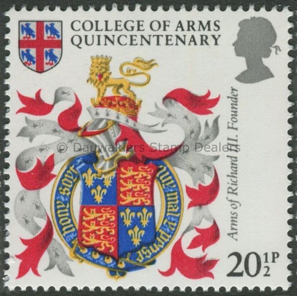 SG1237 20p King Richard III 1984 Heraldry