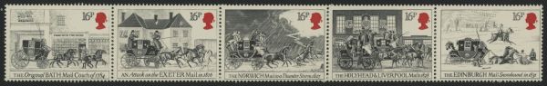 SG1258-1262 Strip of 5 1984 Royal Mail