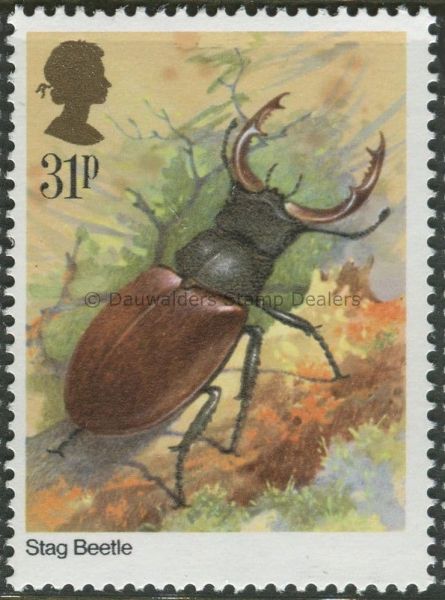 SG1280 31p Stag Beetle 1985 Insects