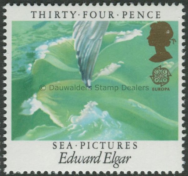 SG1285 34p Elgar 1985 Europa Music