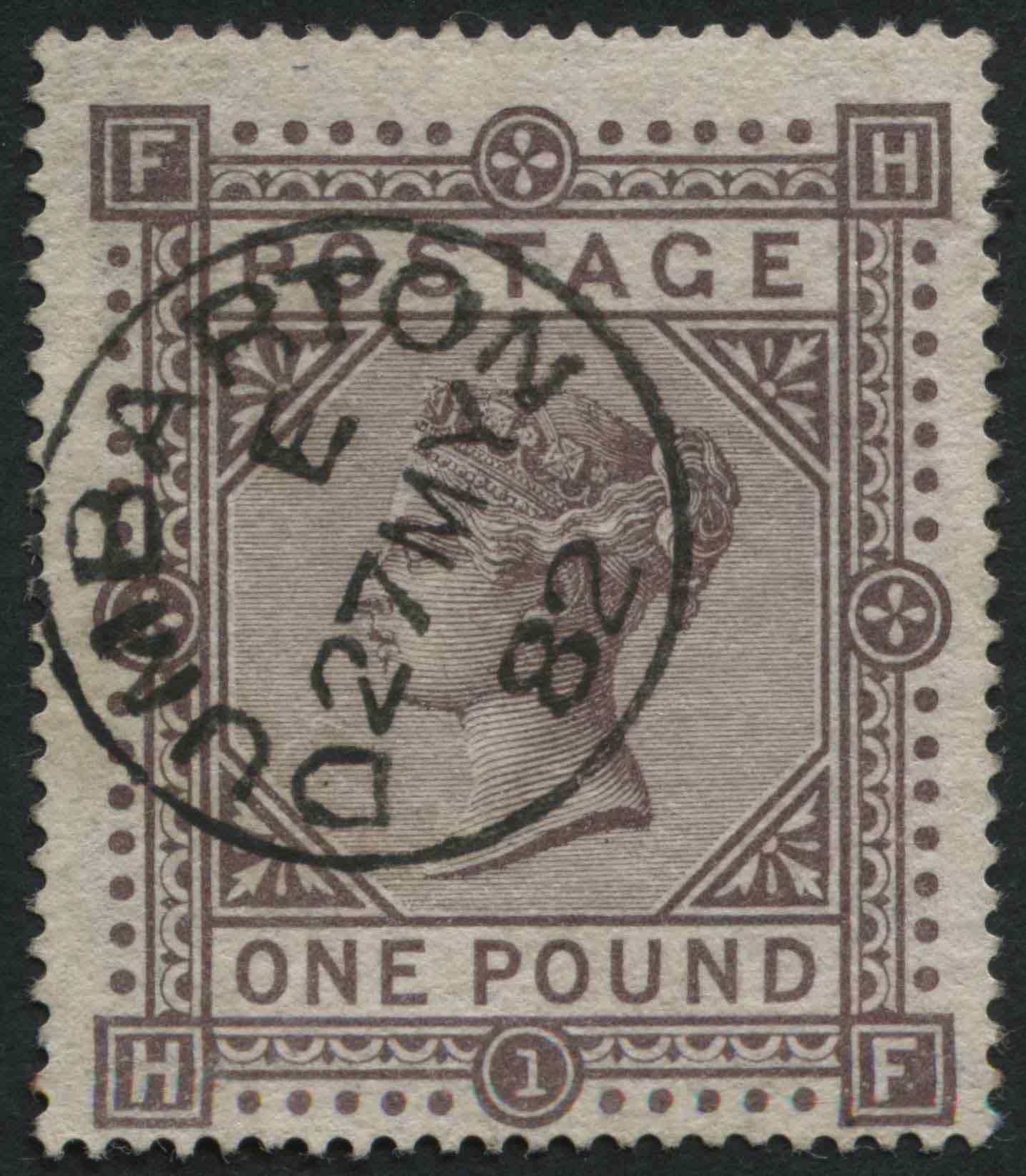 SG129 1878 1 Brown-Lilac superb used, perfect crisp light Dumbarton 1882 cds, extra fresh copy good centring