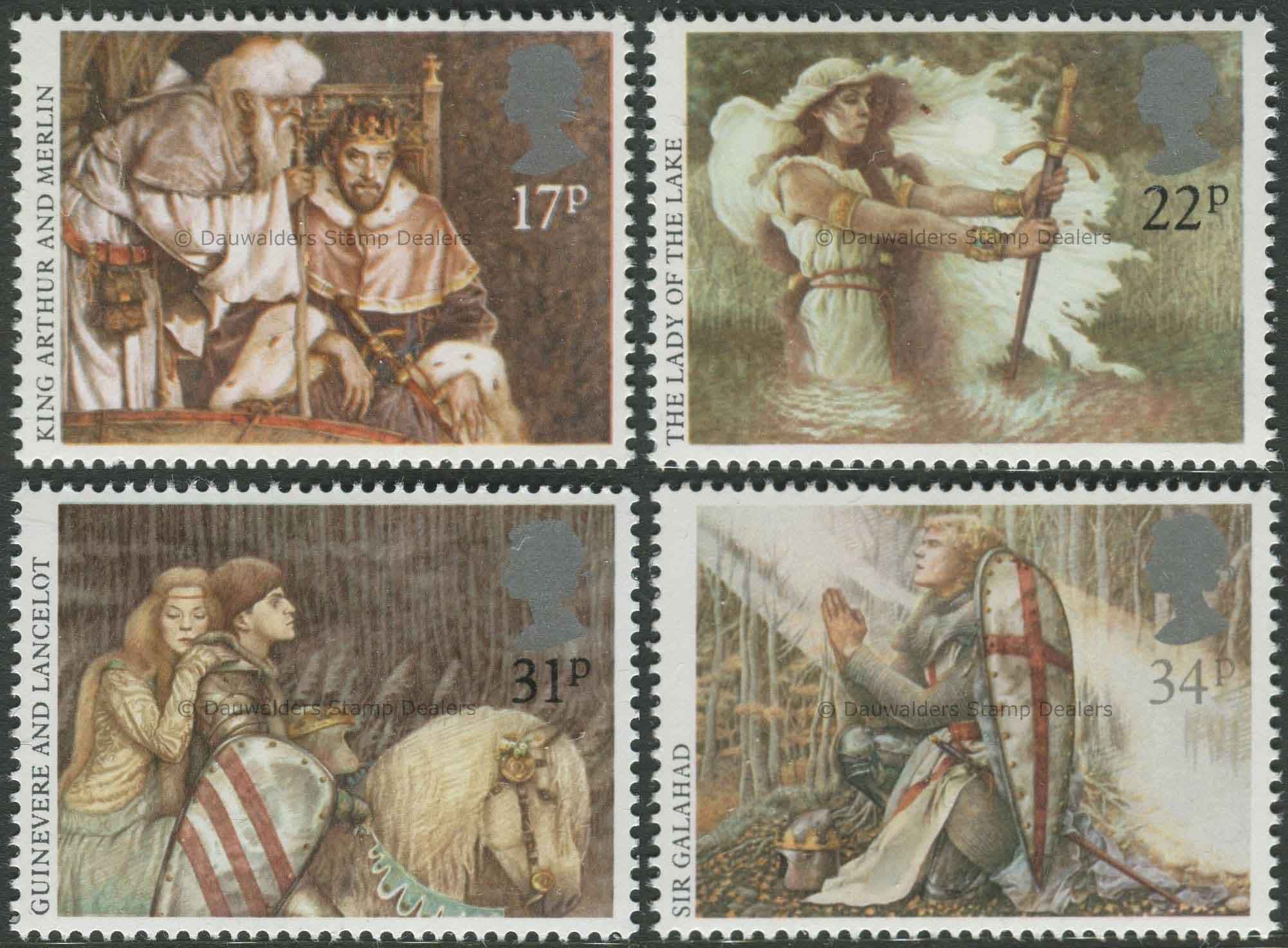 SG1294-1297 Set of 4 1985 Arthurian Legend