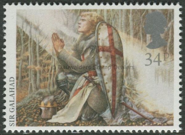 SG1297 34p Sir Galahad 1985 Arthurian Legend