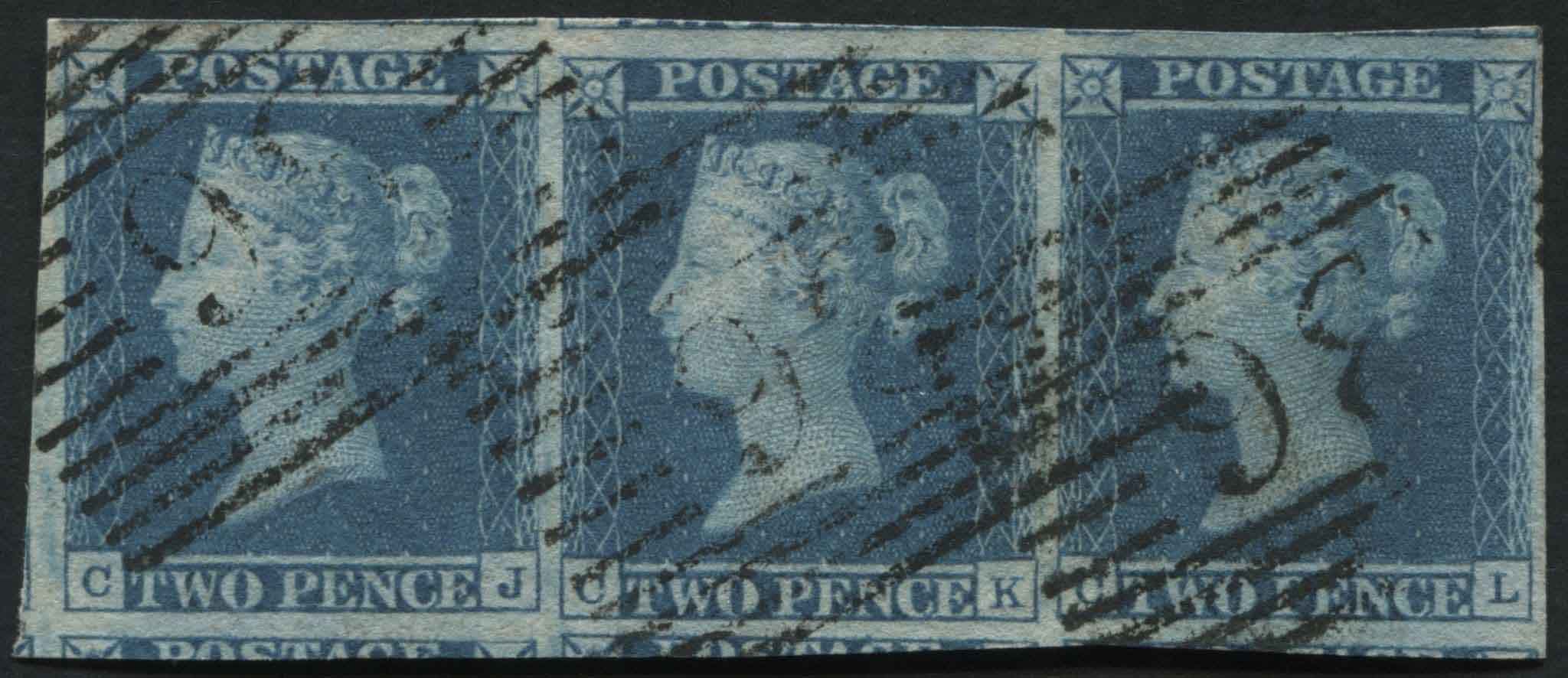 SG13 2d pale Blue CJ-CL, lovely large margins