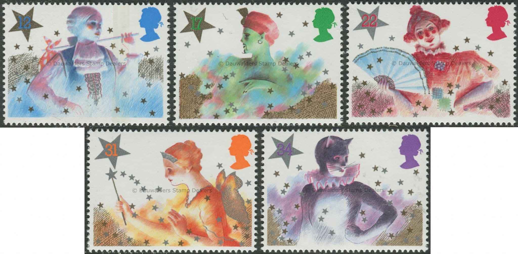 SG1303-1307 Set of 5 1985 Christmas (Pantomime)