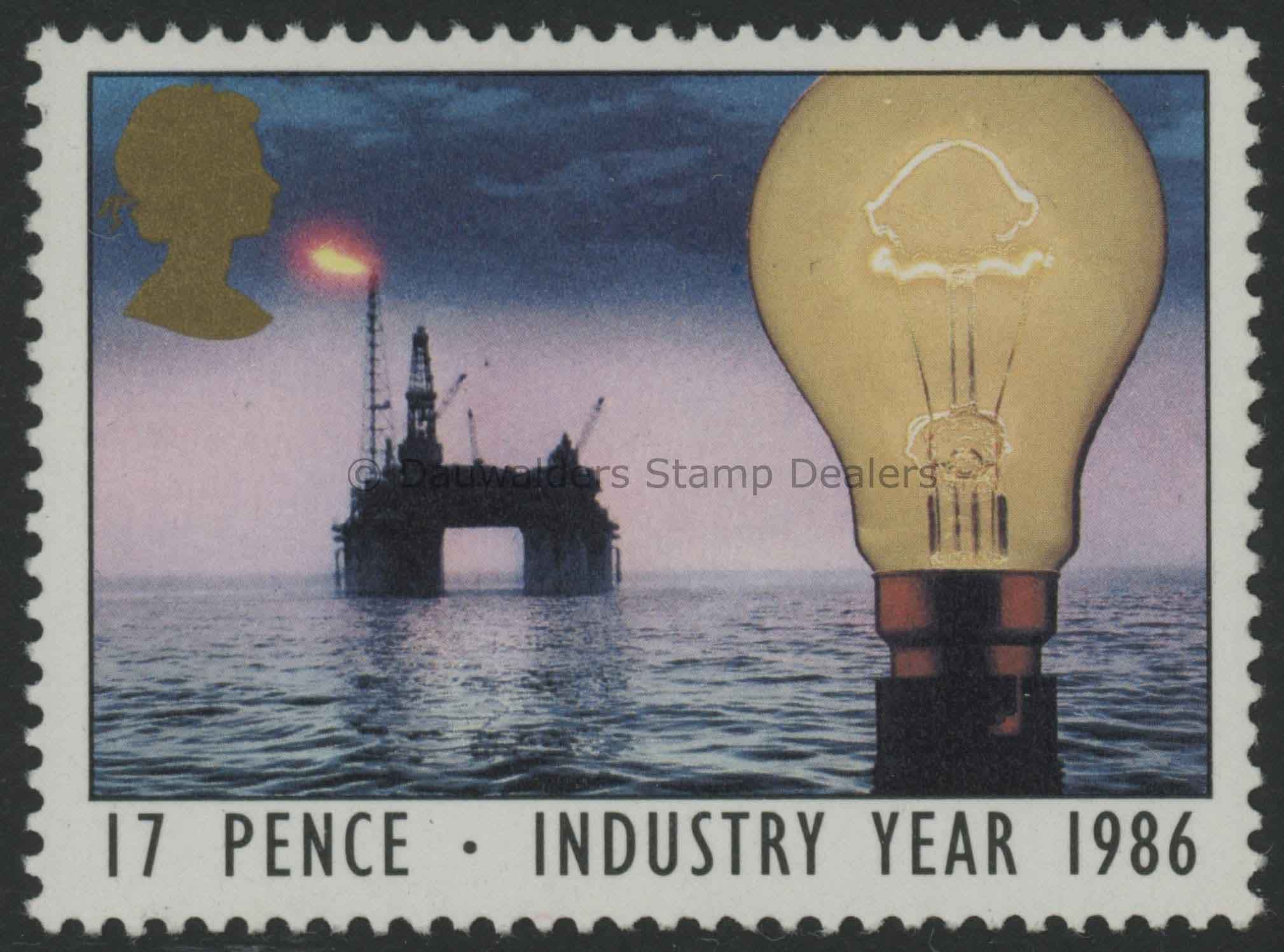 SG1308 17p Light Bulb 1986 Industry Year