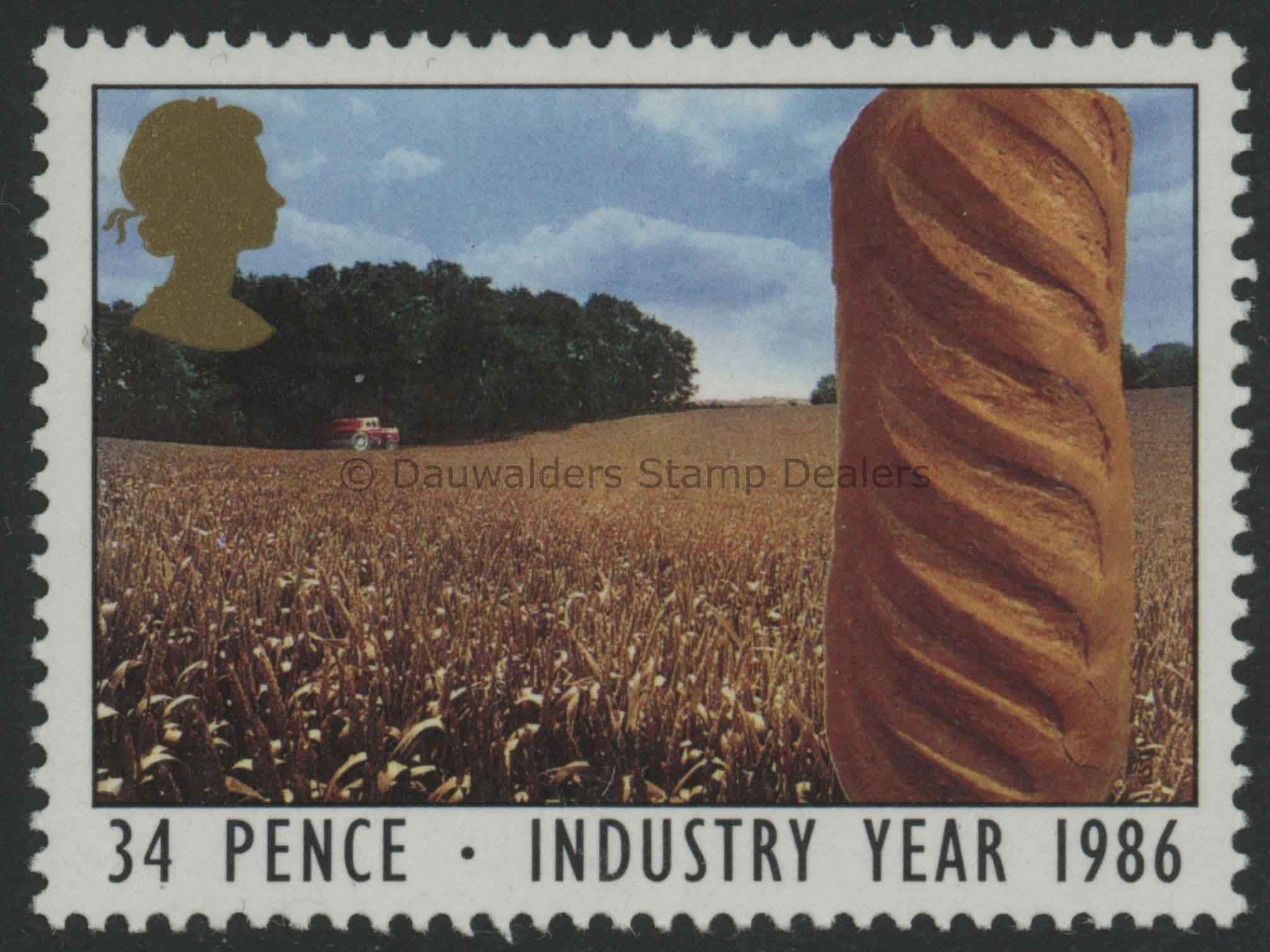 SG1311 34p Loaf of Bread 1986 Industry Year