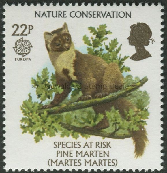 SG1321 22p Pine Marten 1986 Nature Conservation