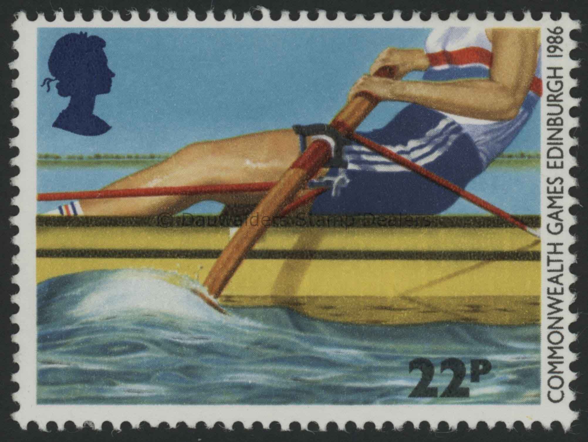 SG1329 22p Rowing 1986 Commonwealth Games