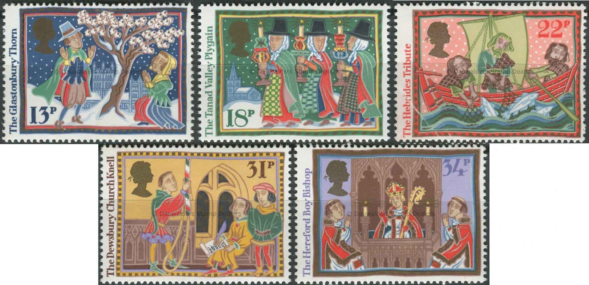 SG1342-1346 Set of 6 1986 Christmas (Folk Customs)