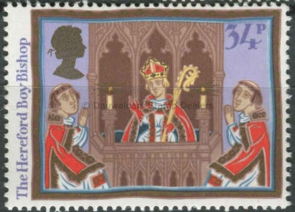 SG1346 34p Hereford Boy Bishop 1986 Christmas (Folk Customs)