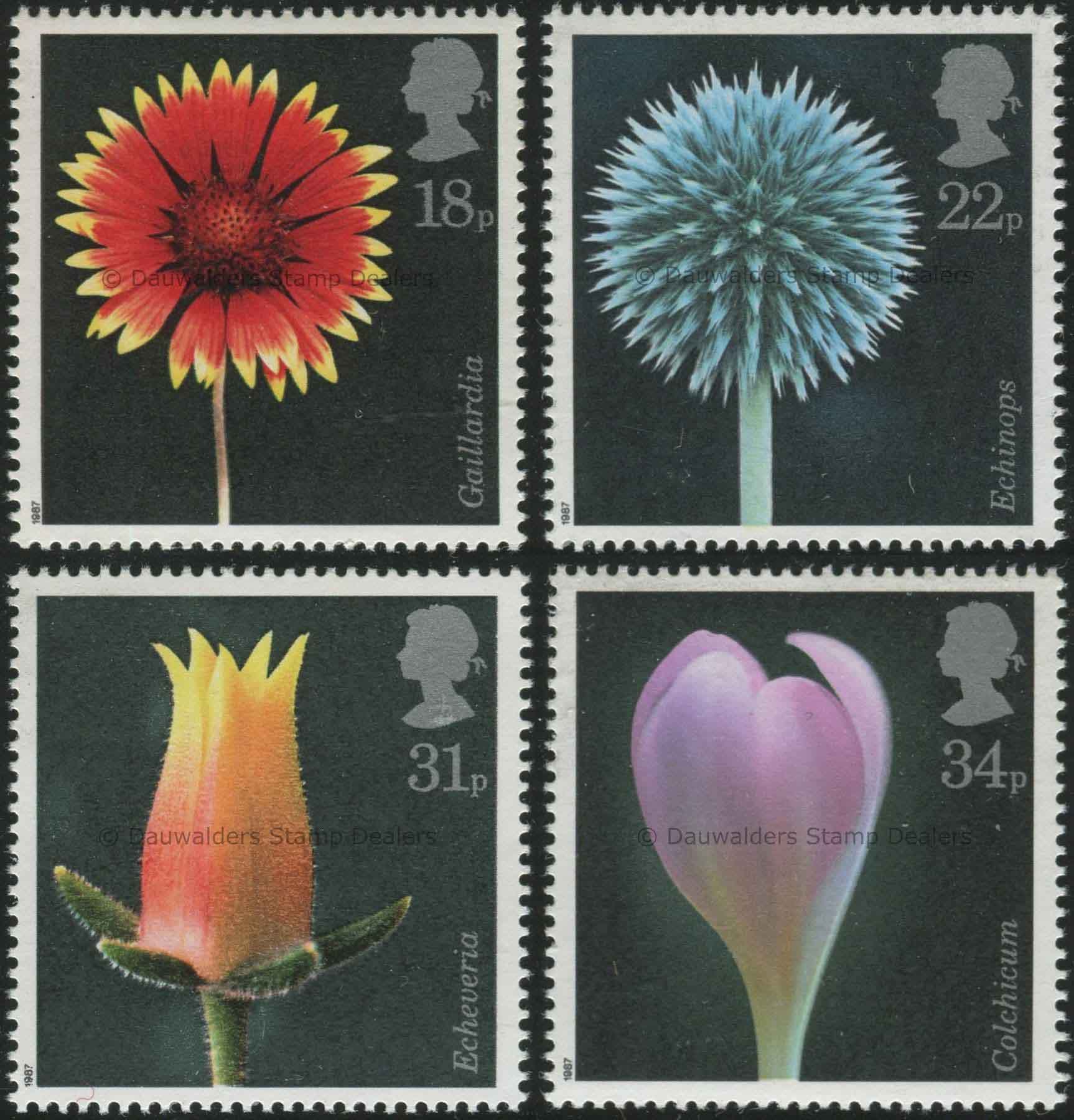 SG1347-1350 Set of 4 1987 Flowers (Alfred Lammer)