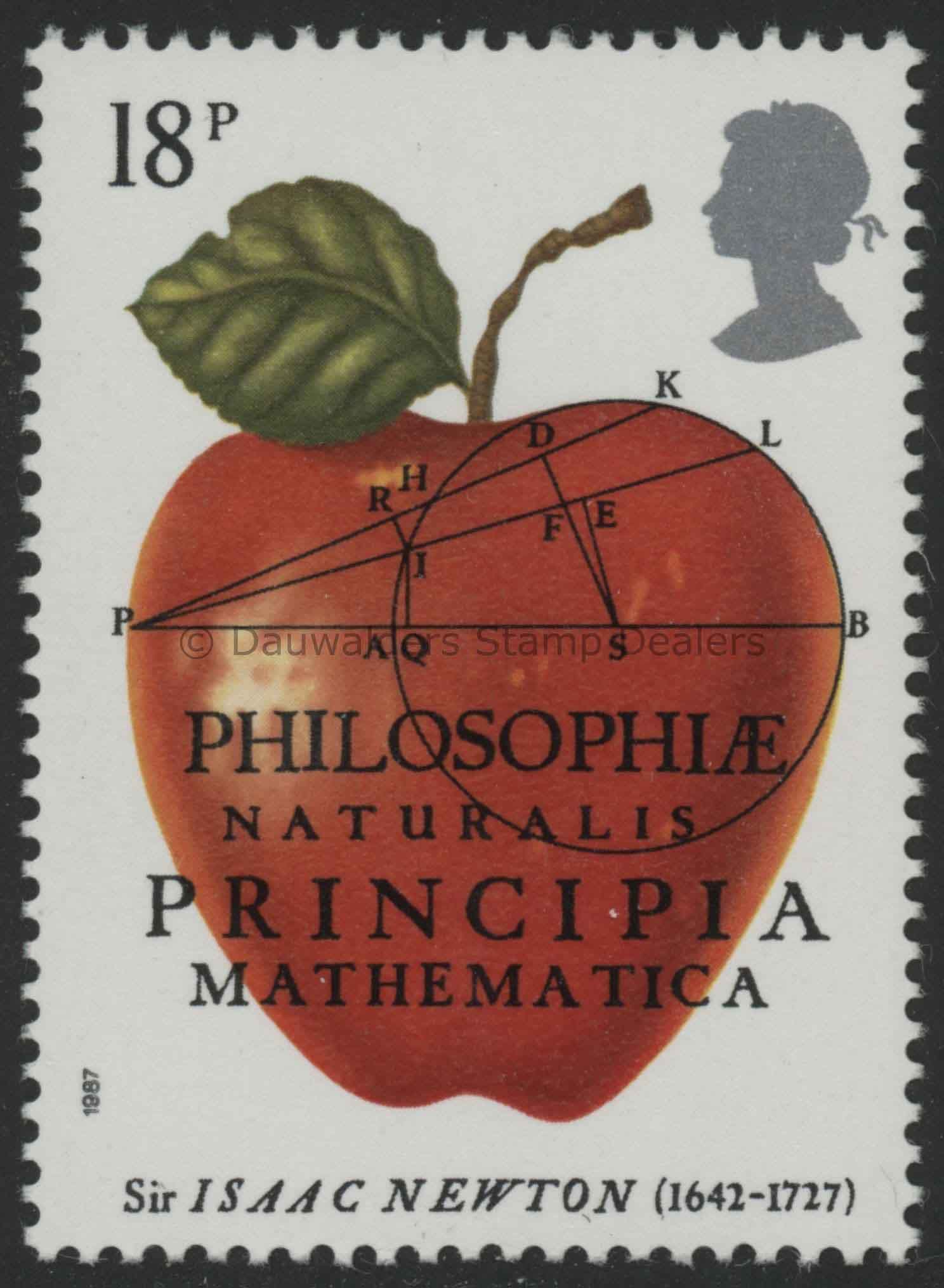 SG1351 18p Principia Mathematics 1987 Sir Isaac Newton