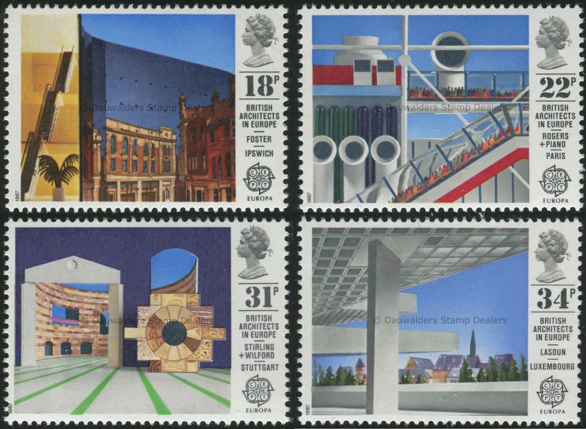 SG1355-1358 Set of 4 1987 Europa -Architects