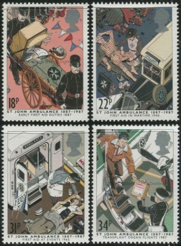 SG1359-1362 Set of 4 1987 St. John Ambulance