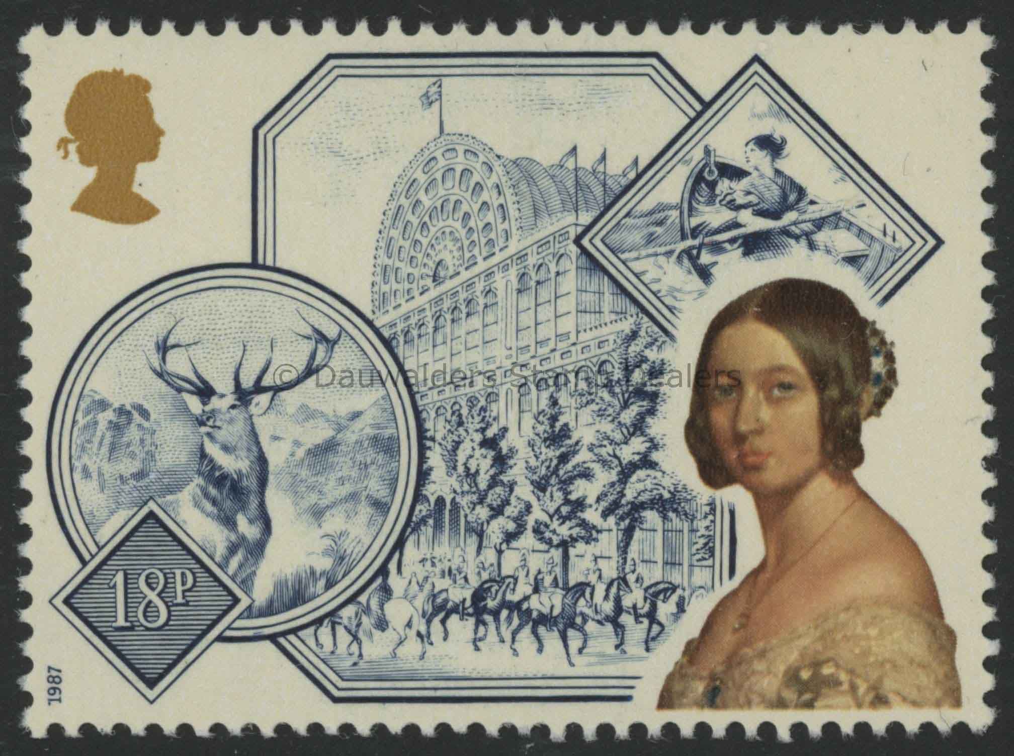 SG1367 18p Crystal Palace 1987 Queen Victoria's Accession