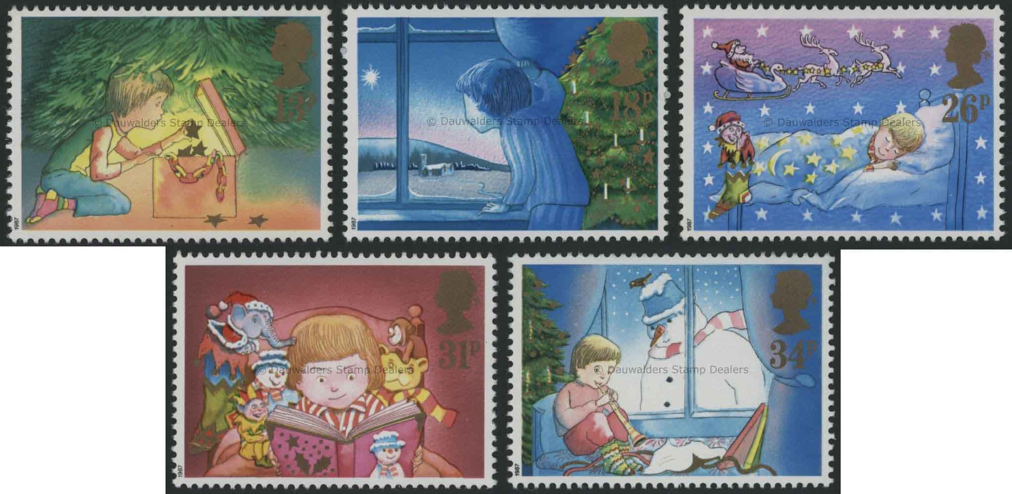 SG1375-1379 Set of 5 1987 Christmas