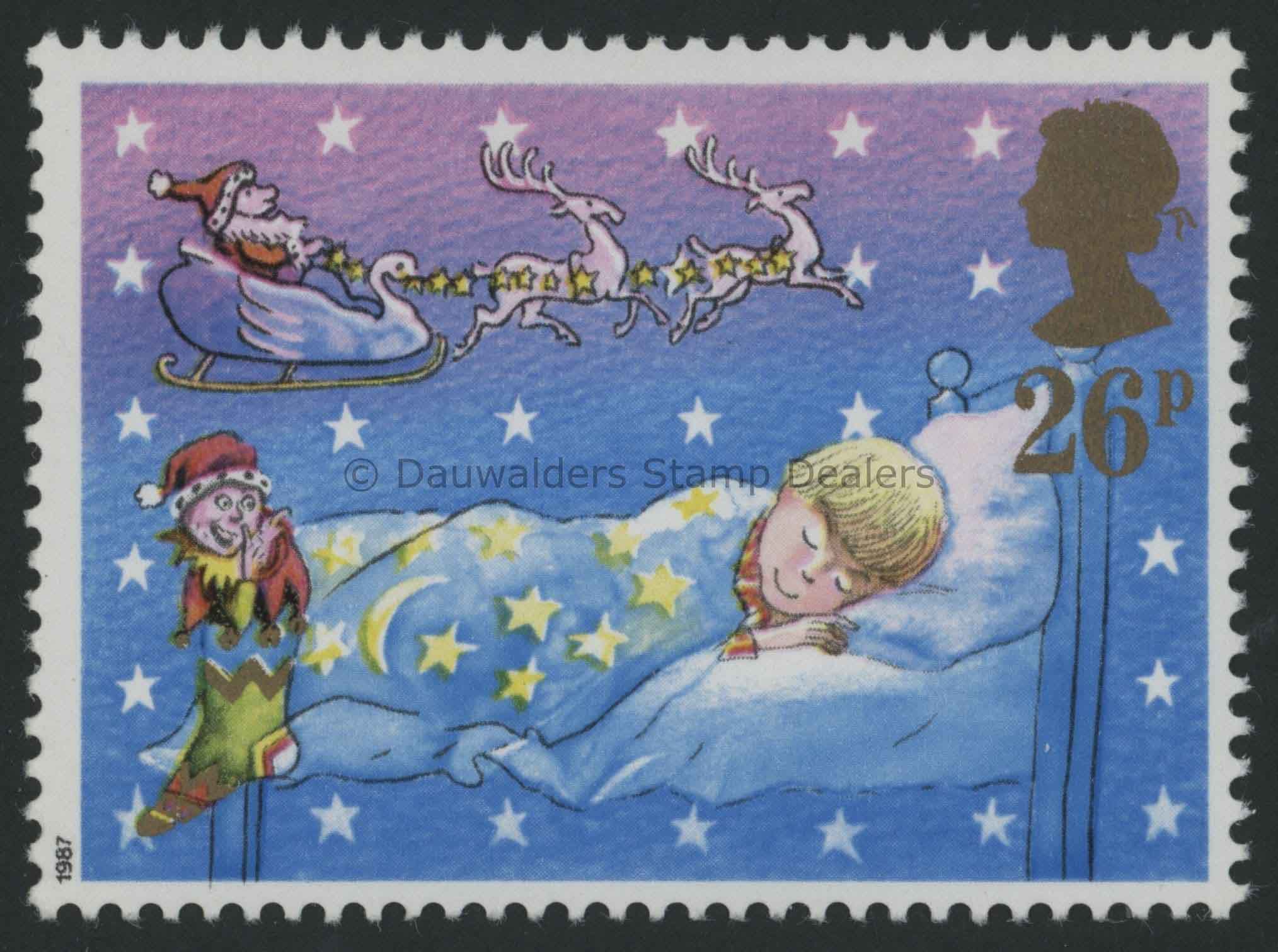 SG1377 26p Sleeping Child 1987 Christmas