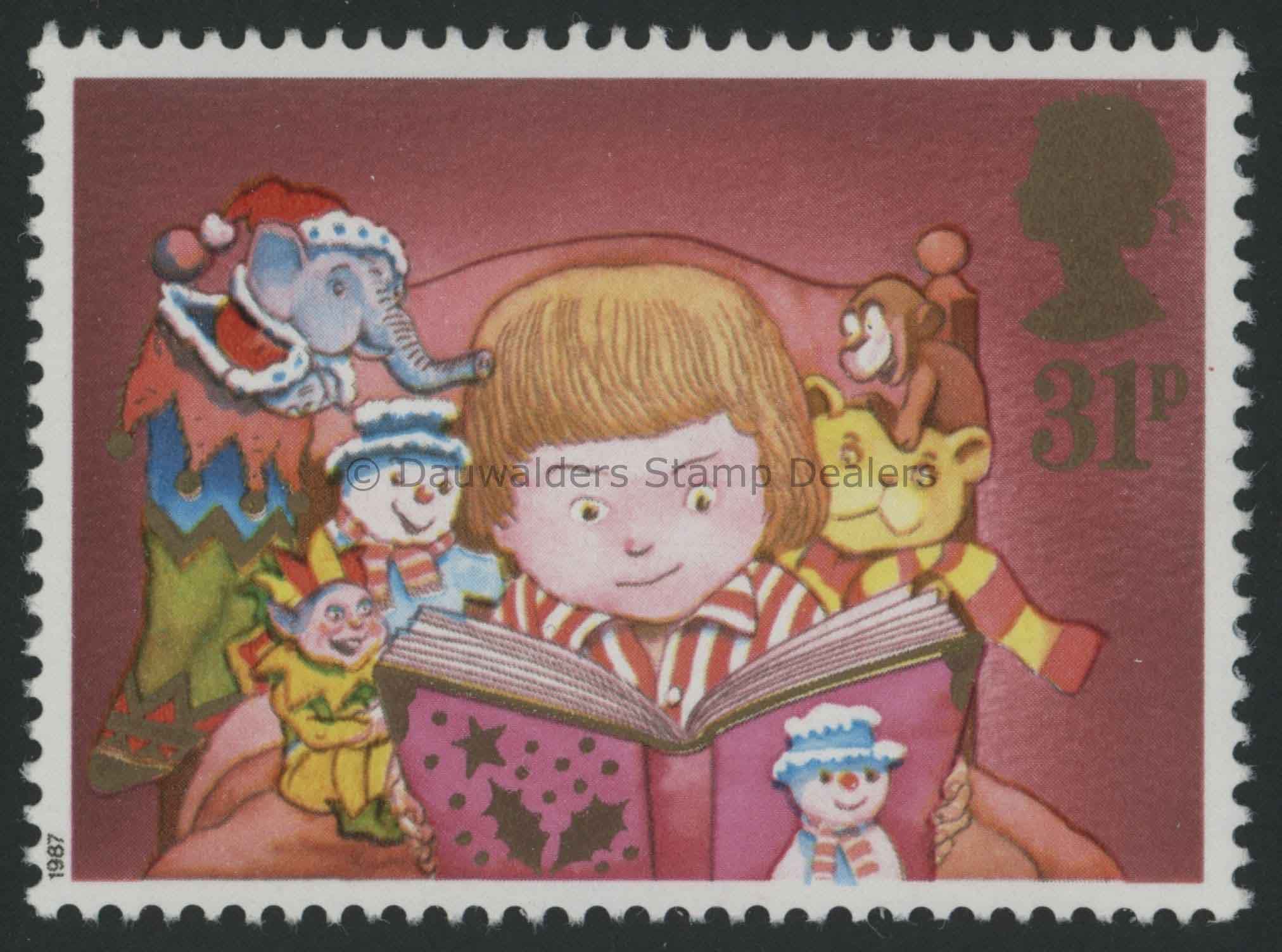 SG1378 31p Child Reading 1987 Christmas