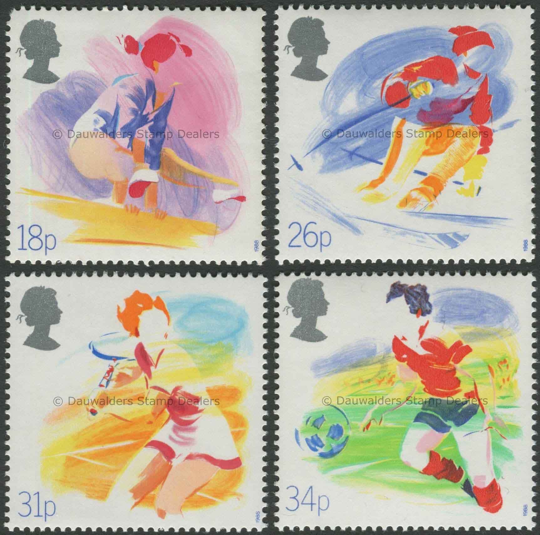 SG1388-1391 Set of 4 1988  Sports