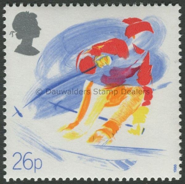 SG1389 26p Downhill Skiing 1988 Sports