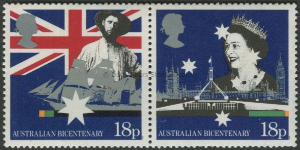 SG1396-1397 18p Pair 1988 Australia Bicentenary