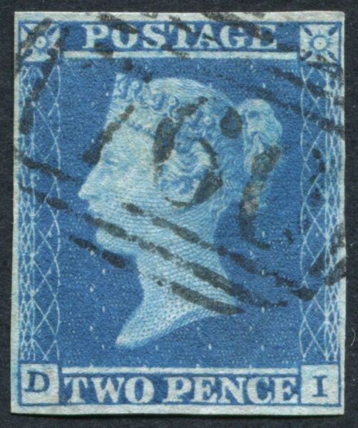 SG14 2d Blue DI, a first rate 4 margin used example