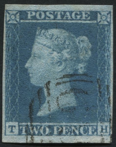 SG14 2d Blue TH plate 3, 4 margins with a clear profile