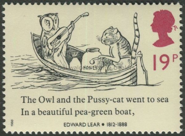 SG1405 19p Owl and the Pussycat 1988 Edward Lear