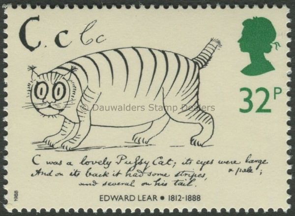 SG1407 32p Cat 1988 Edward Lear