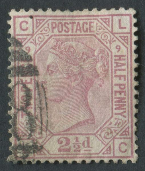 SG141 2d Rosy-Mauve, Pl9, LC, One nibbled perf but profile almost clear.