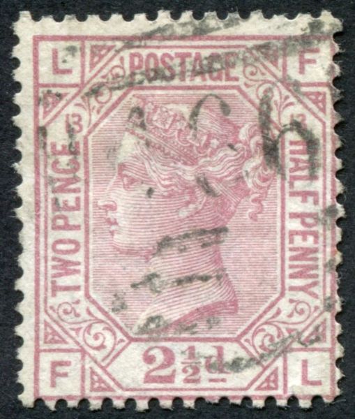 SG141 2d Rosy-Mauve plate 13, super used