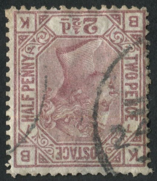 SG141wi 2d rosy Mauve plate 7 watermark inverted with circular cancel