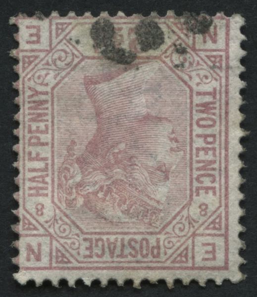 SG141wipl8 1873-80 2d Rosy-Mauve plate 8 NE Wmk Inv, superb used with profile clear